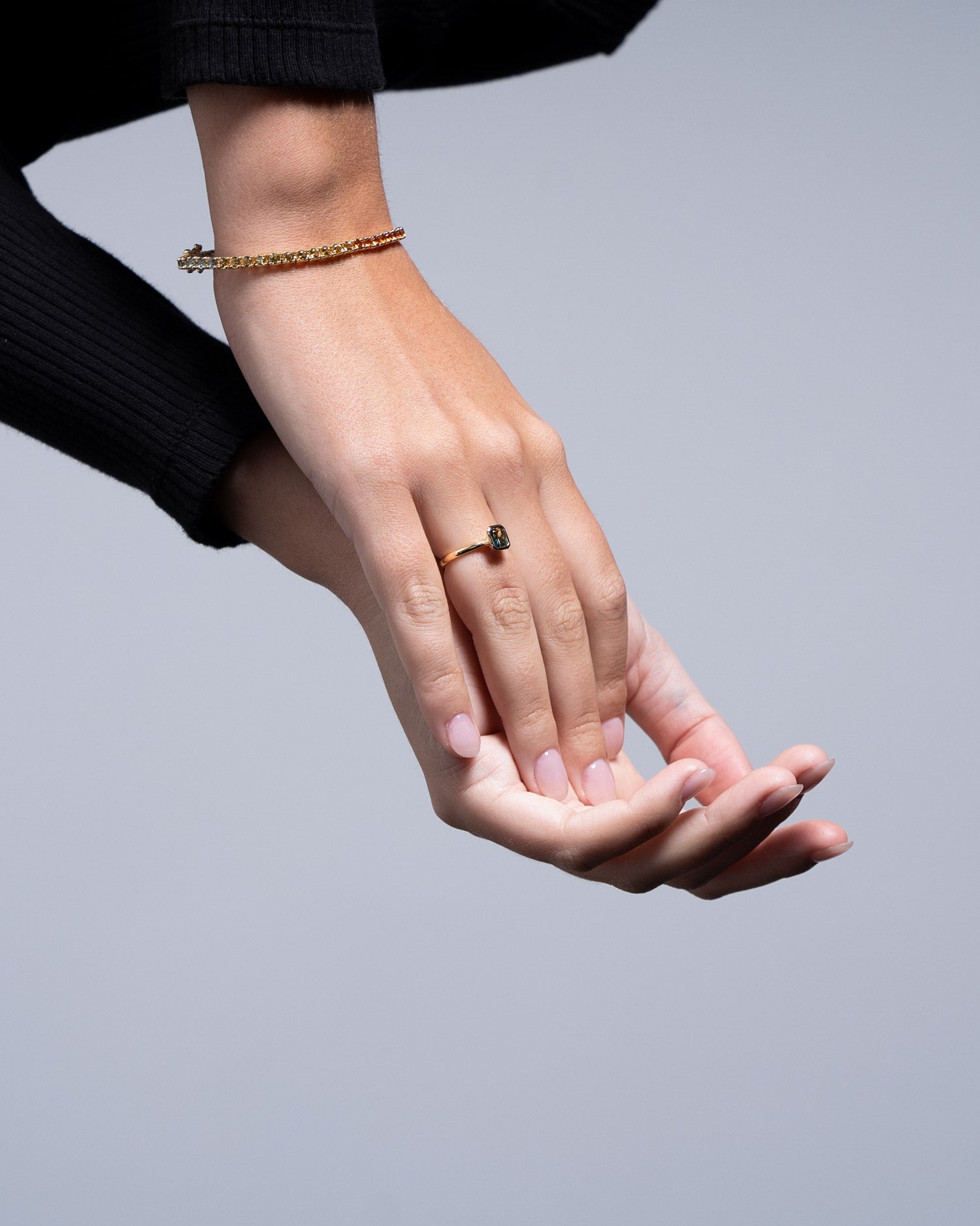 Bezel Set ‘Lotus’ Australian Sapphire Ring