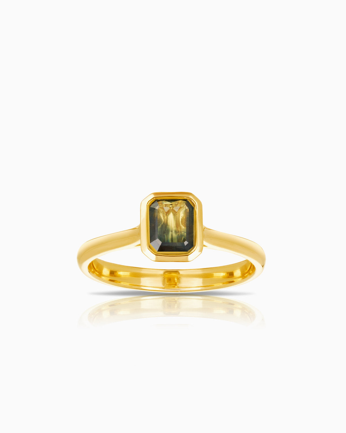 Bezel Set ‘Lotus’ Australian Sapphire Ring