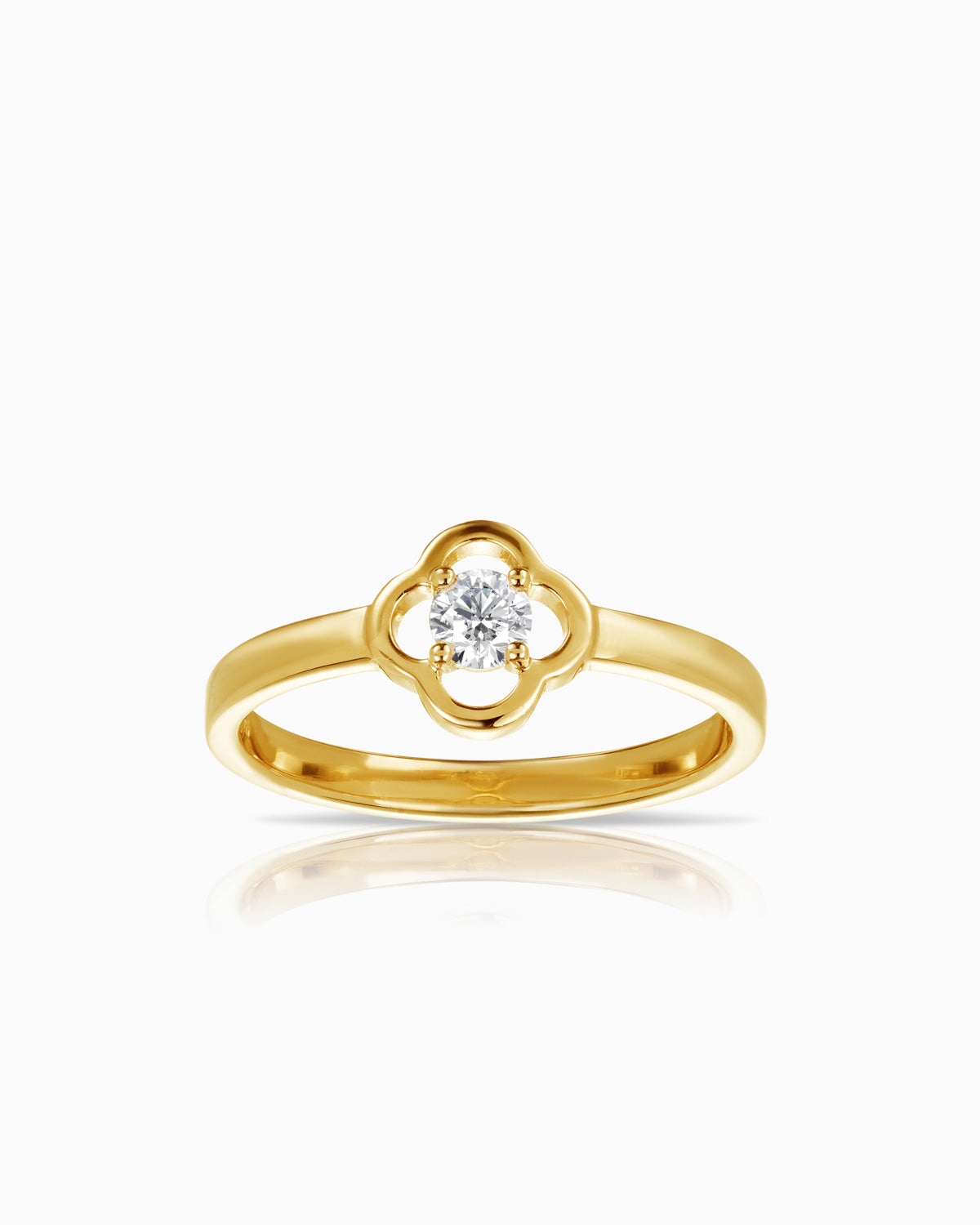 Diamond Clover Fine Ring