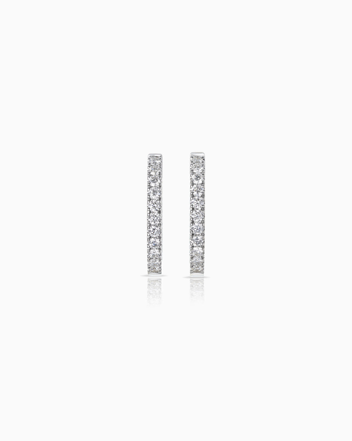 Classique Oval Diamond Hoops