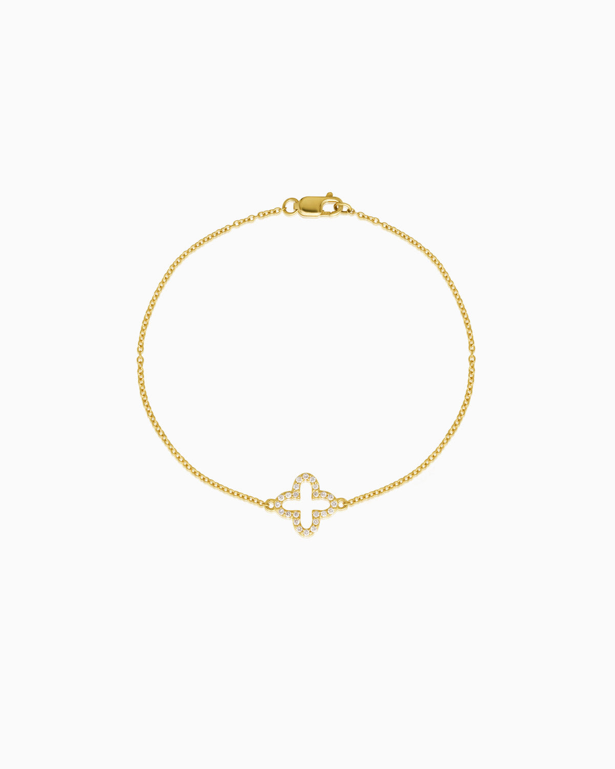 Fine 'Trefle' Diamond Clover Bracelet