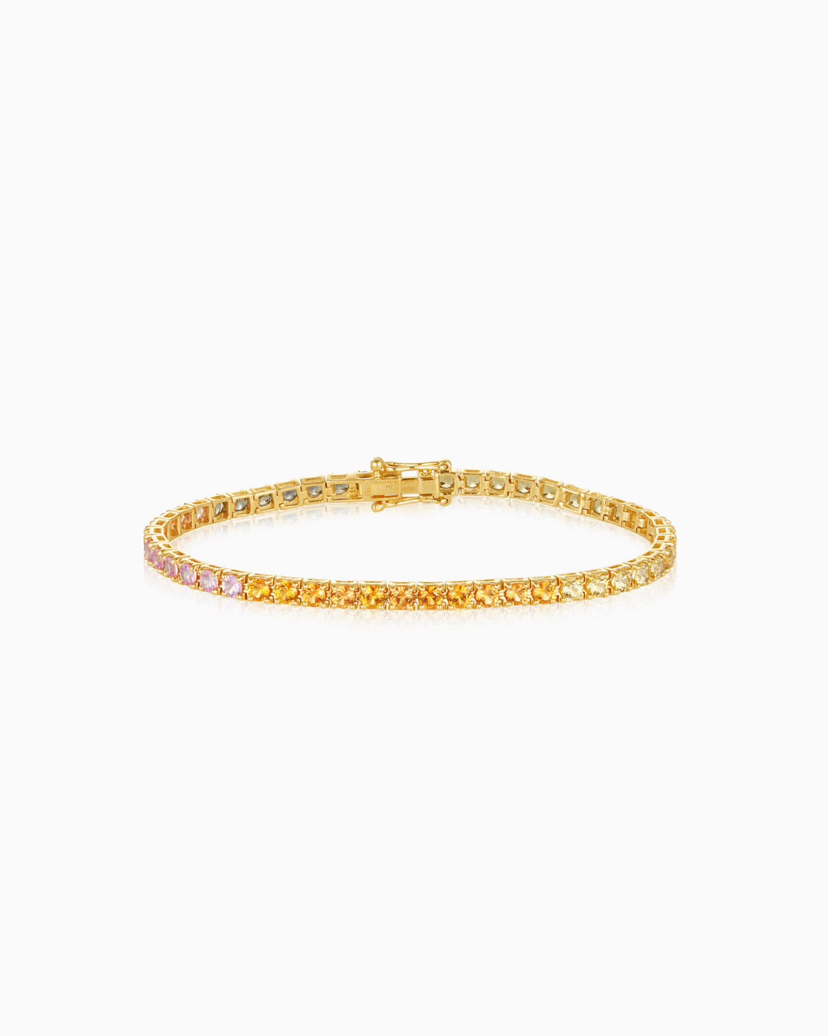 'Le Parti' 8.16ct Sapphire Multicolour Line Bracelet