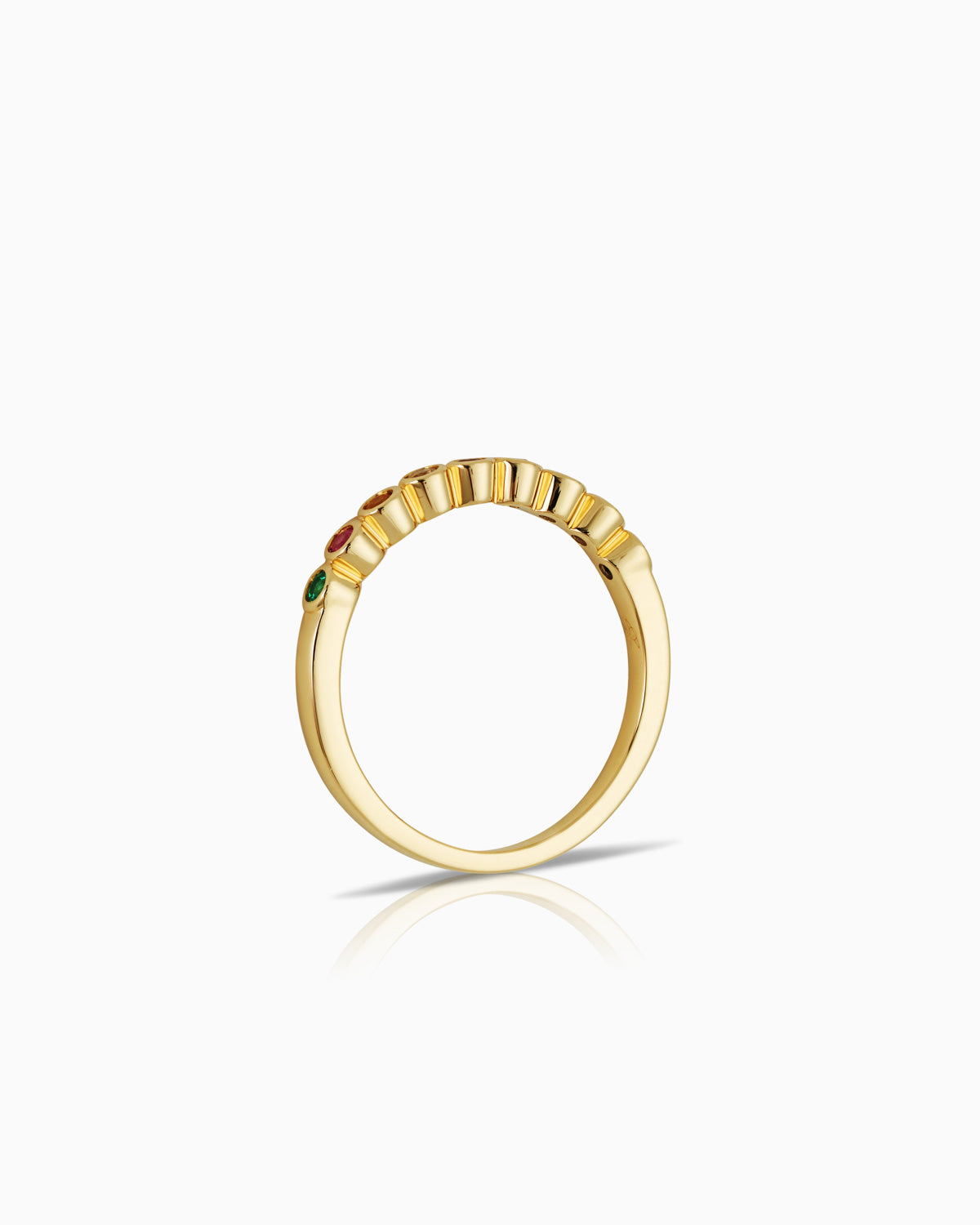 Bezel Set Coloured Stackable Ring