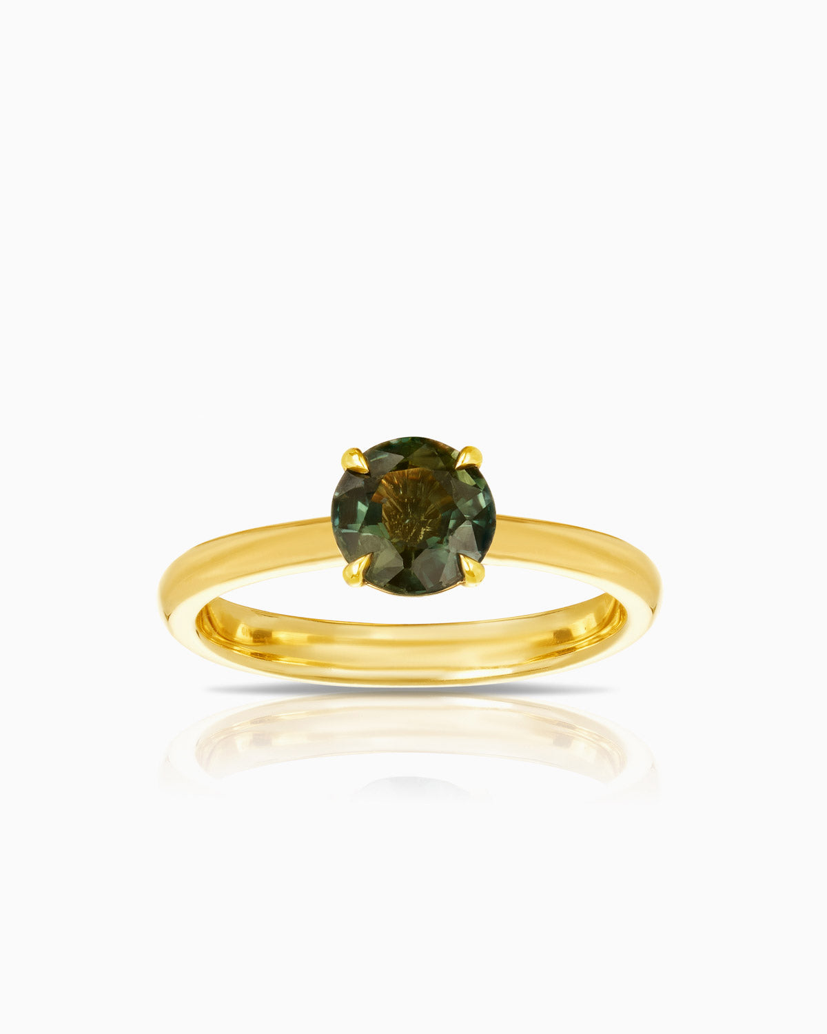 Round Australian Sapphire Ring