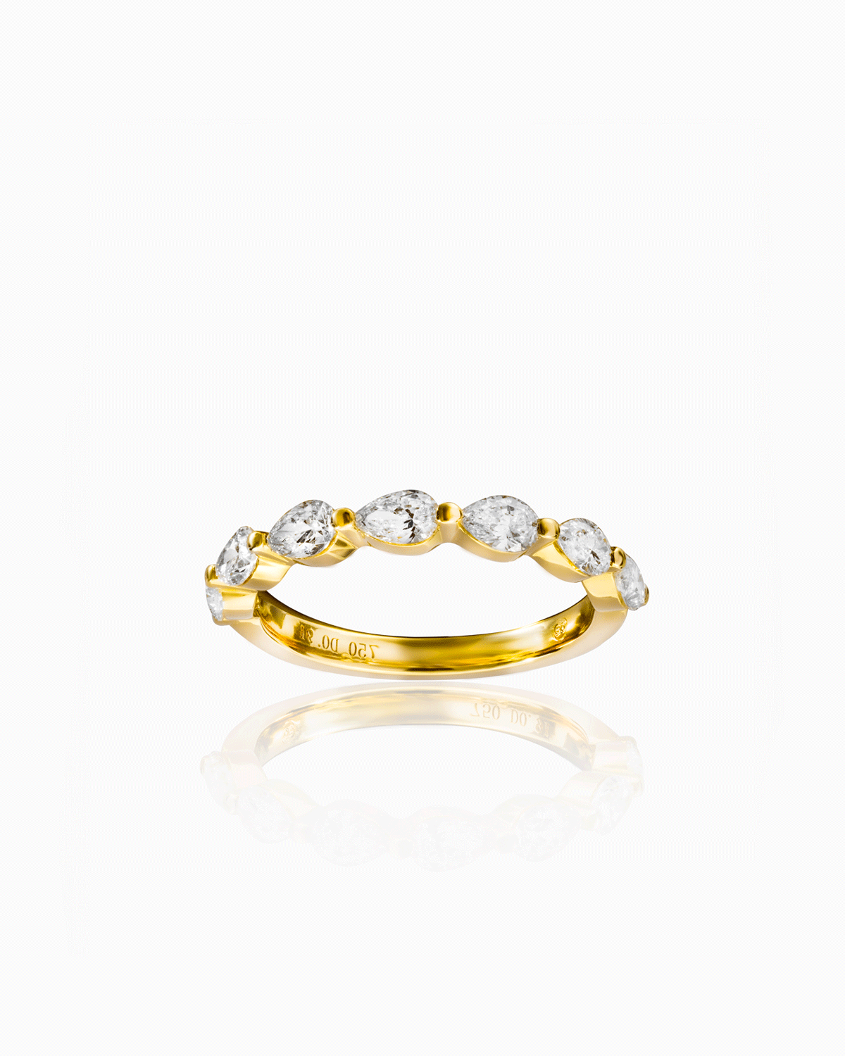 7 Stone Oval Petit Prong Diamond Ring