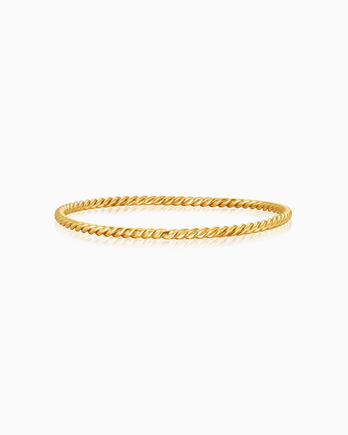 Solid Twisted Gold Bangle