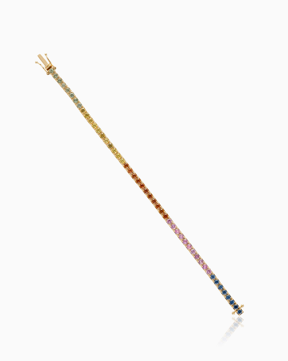 'Le Parti' 8.16ct Sapphire Multicolour Line Bracelet