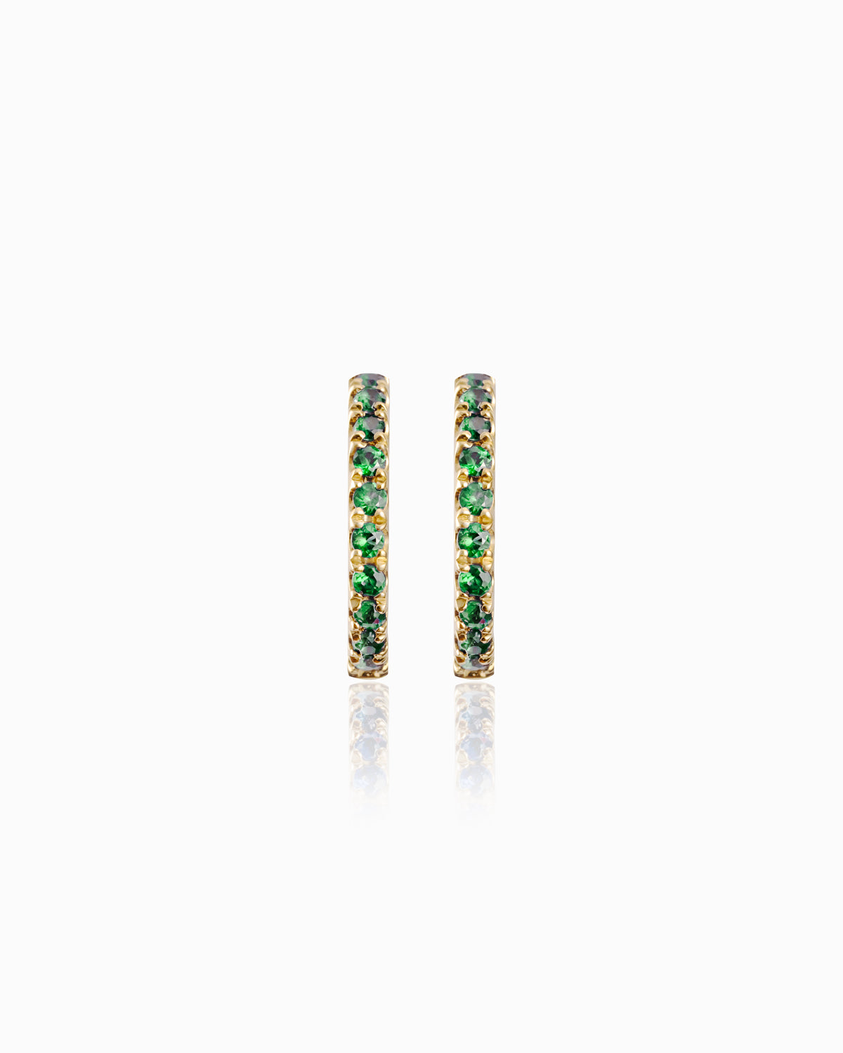 18k Coloured Stone Huggies