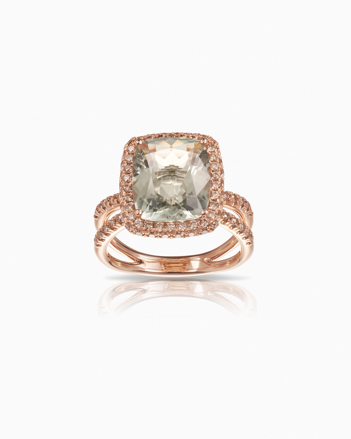 Green on sale morganite ring