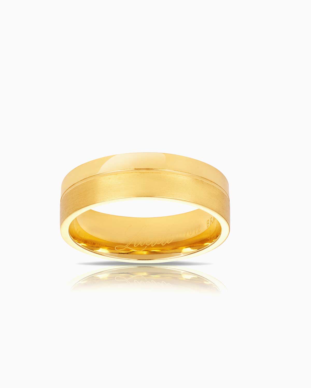 1/2 Brushed Mens Wedding Band