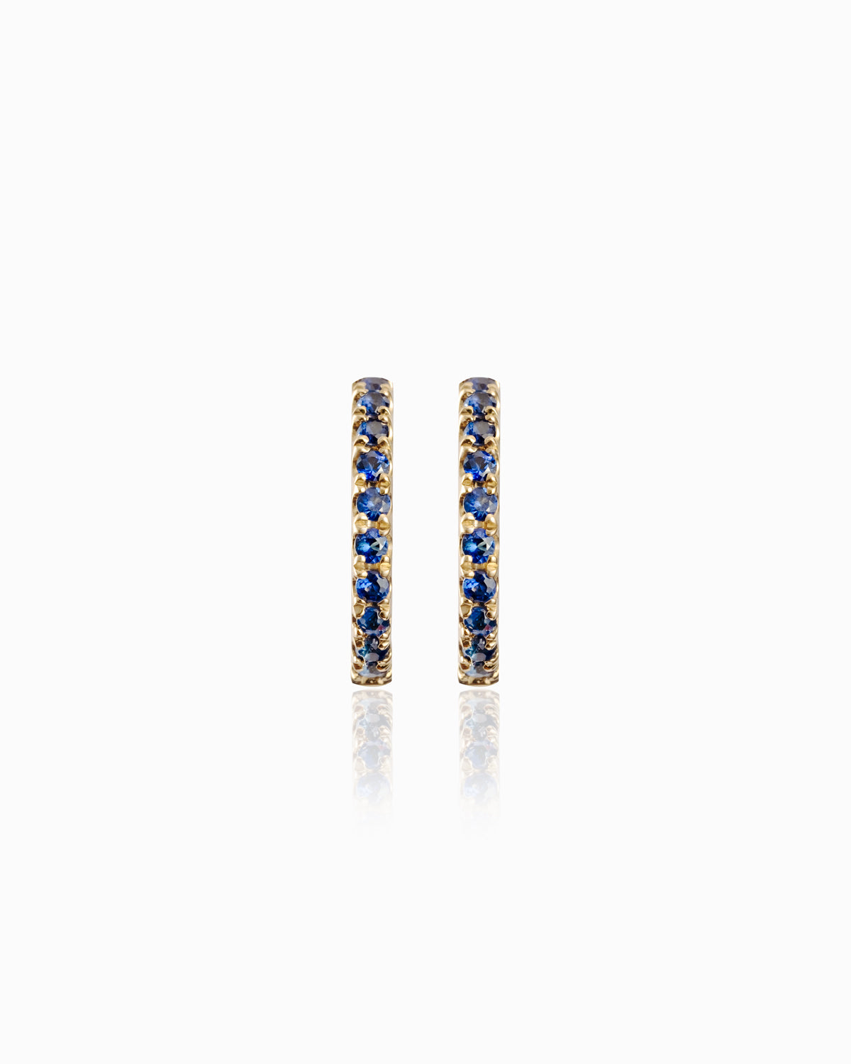 18k Coloured Stone Huggies