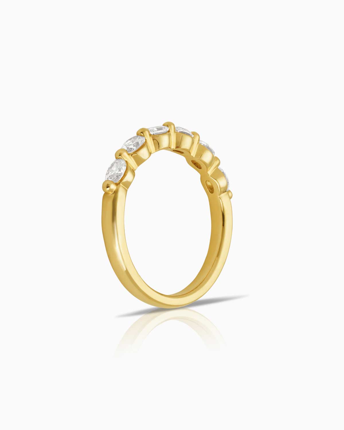6 Stone Petit Prong Oval Diamond Ring