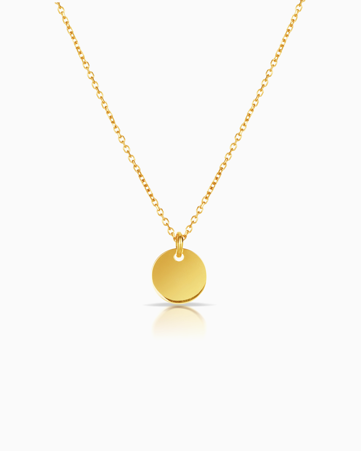 Fine Engravable Disc Necklace