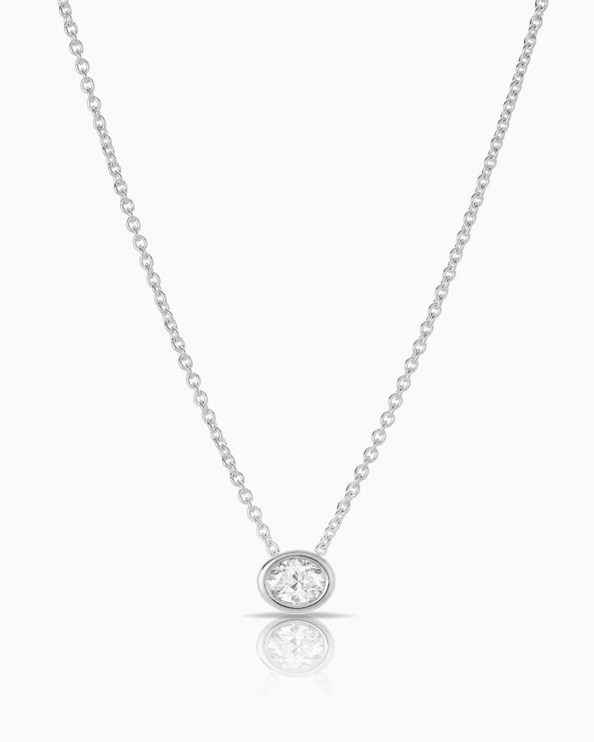 Oval Diamond Slider Pendant