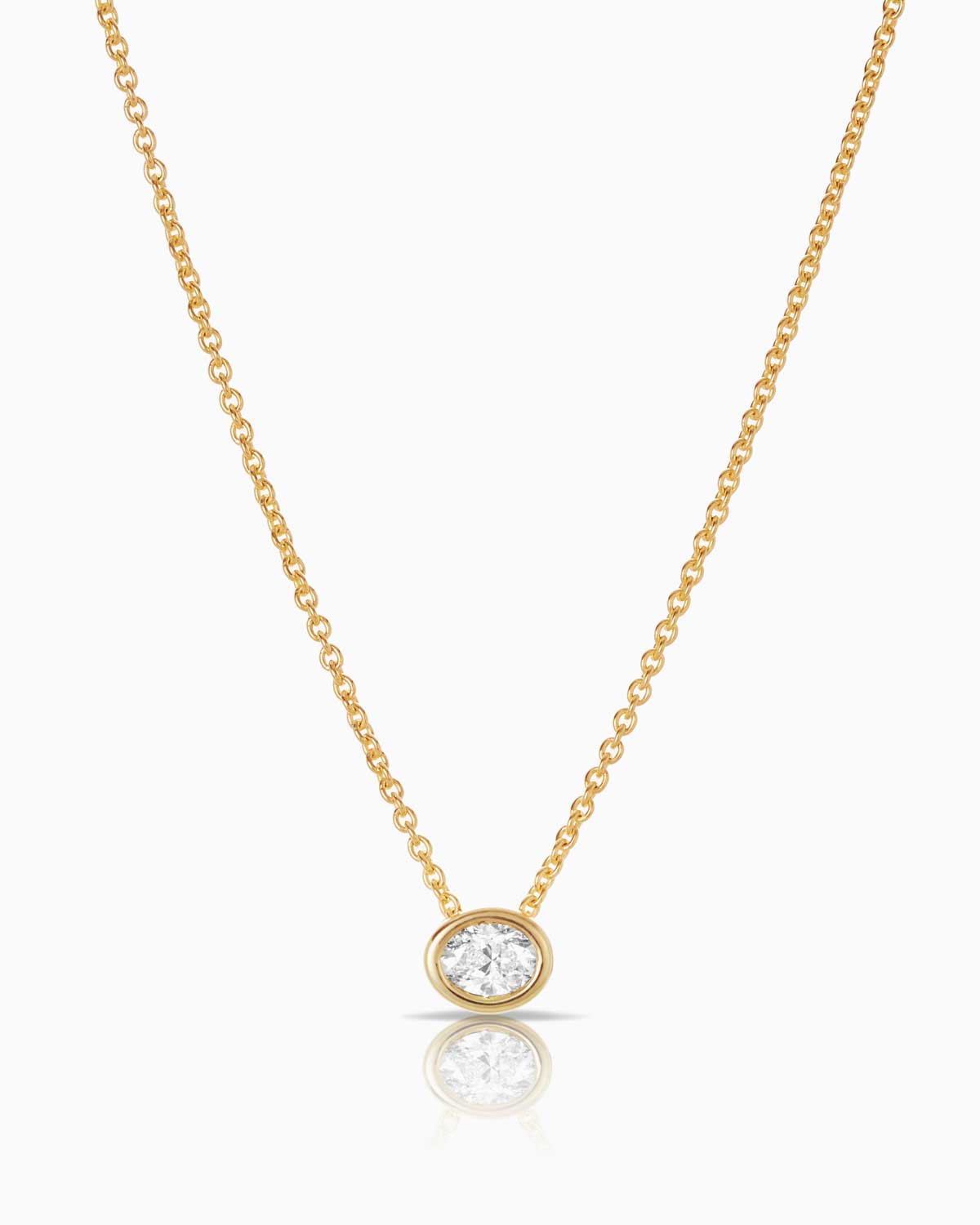 Oval Diamond Slider Pendant