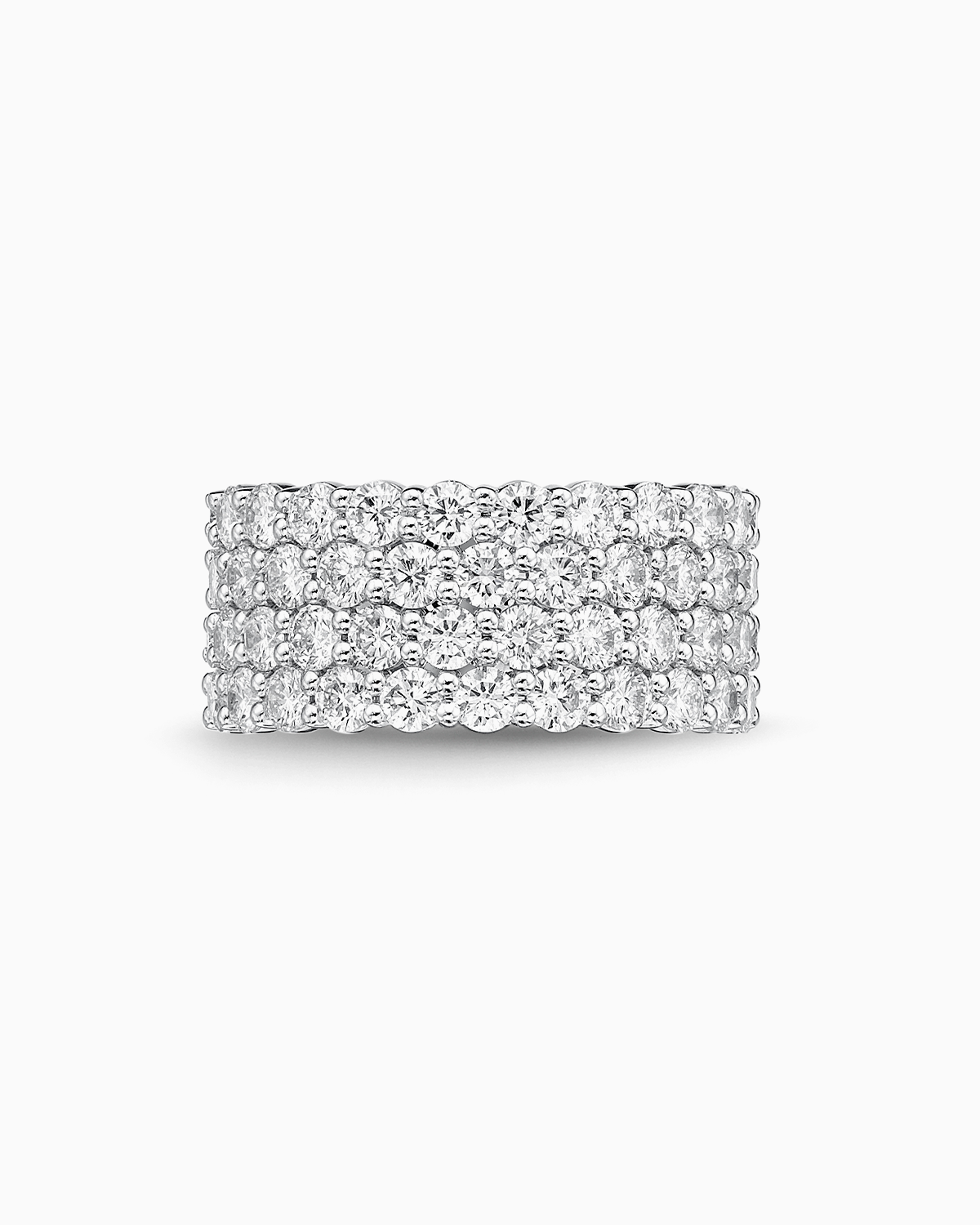2.89ct Four Row Diamond Band