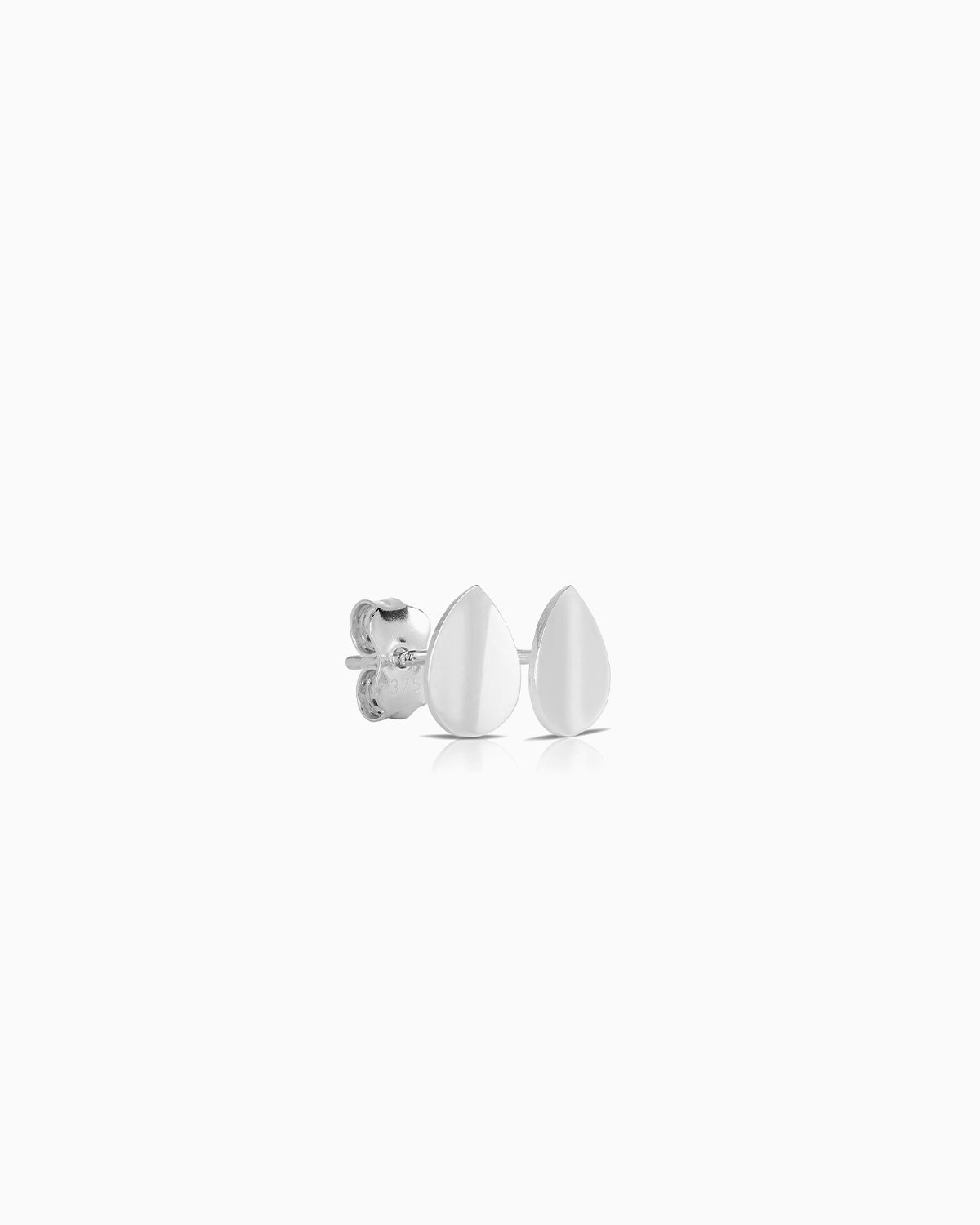 Tear Studs White Gold