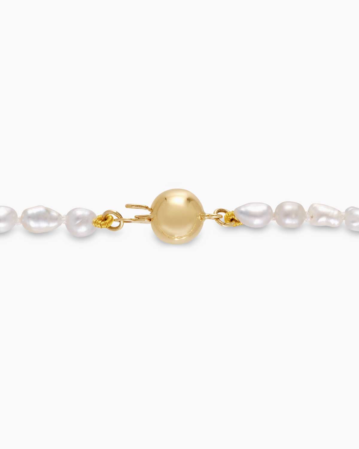 White Keshi Pearl Necklace