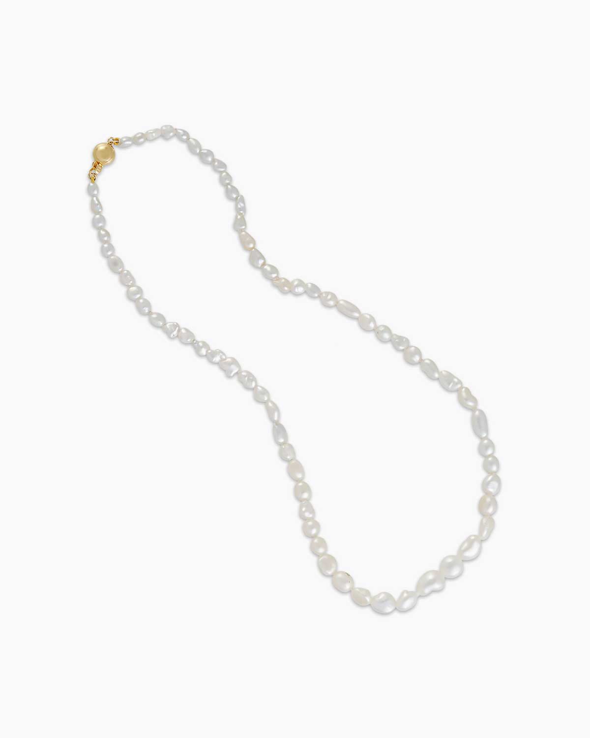 White Keshi Pearl Necklace