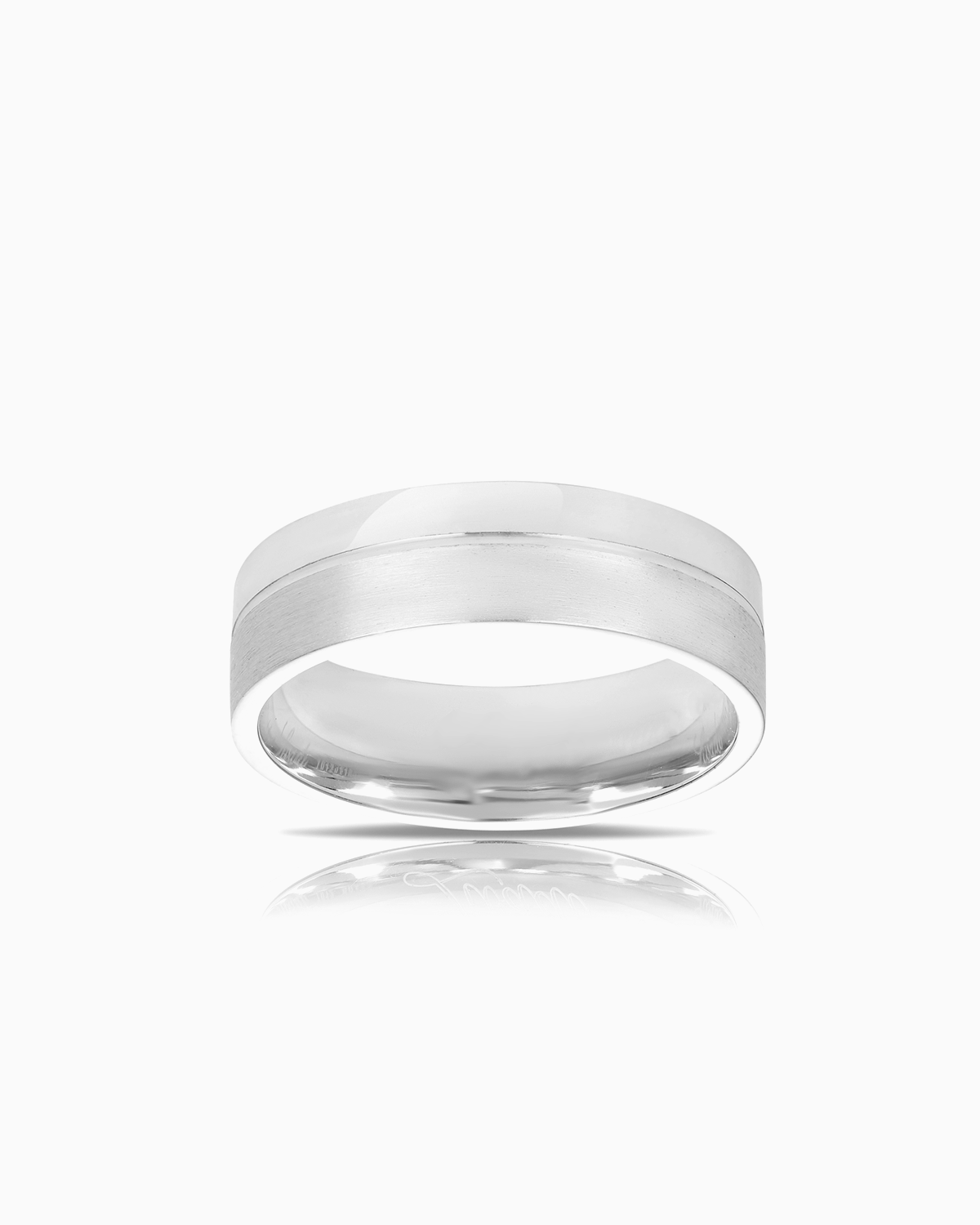 1/2 Brushed Mens Wedding Band