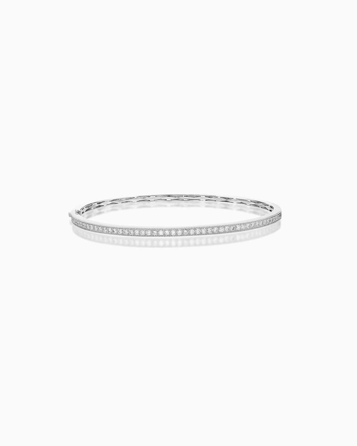 0.70ct Milgrain Diamond Bangle