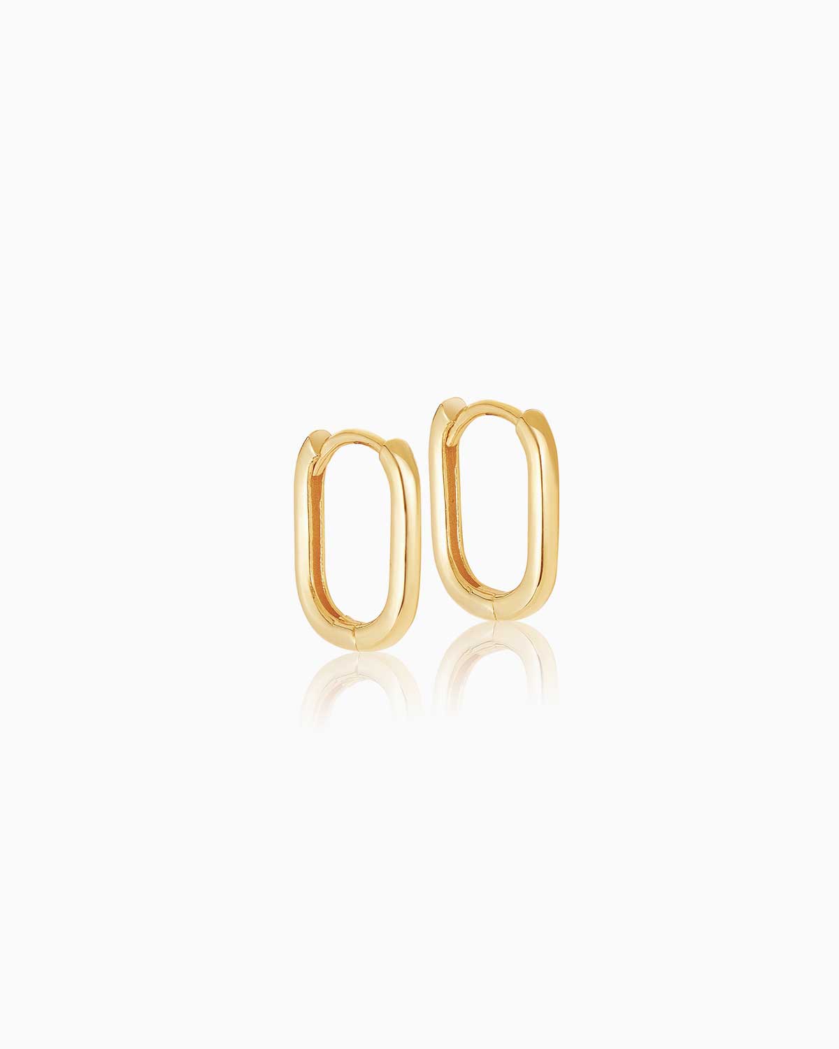 9 karat yellow gold paperclip huggies claude by claudia