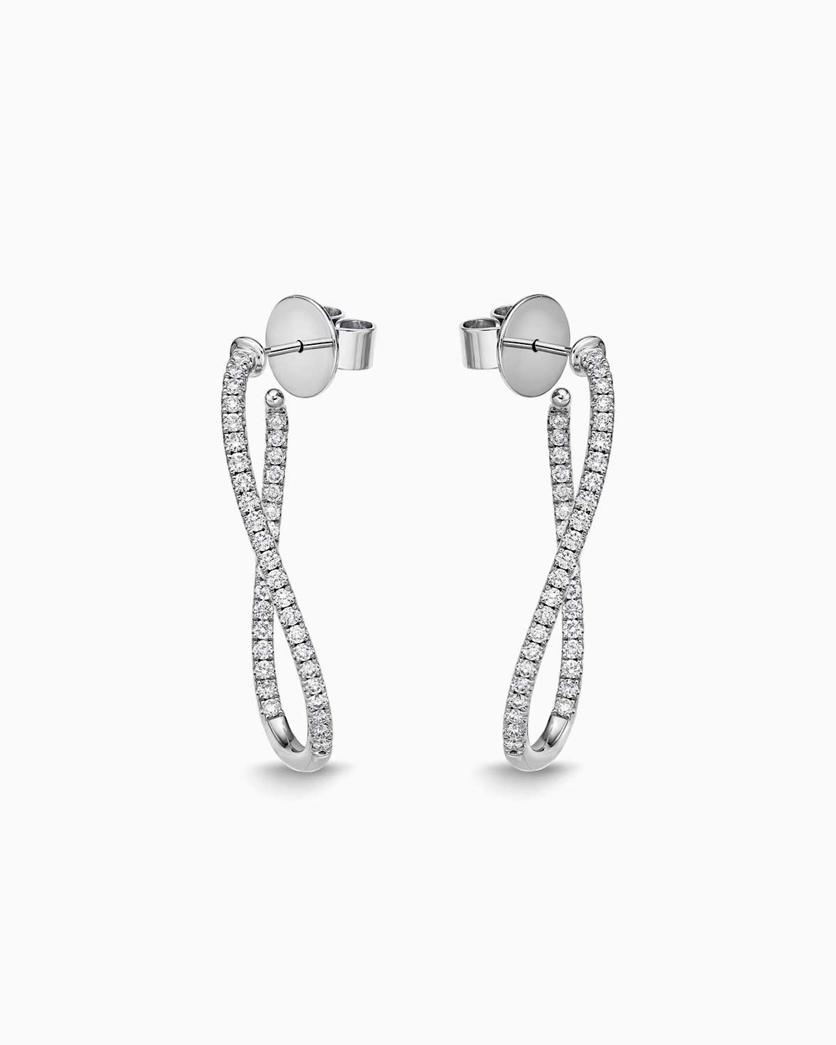 Twisted Large Diamond Hoops