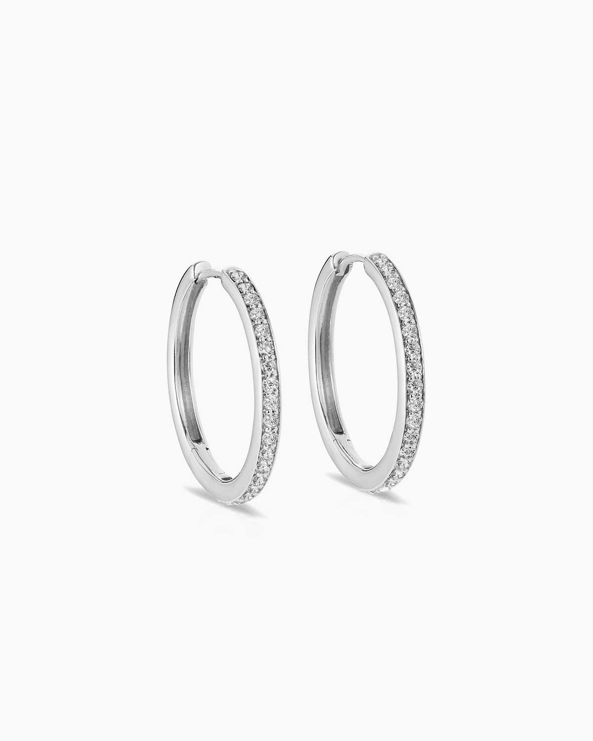 Diamond Demi Hoops