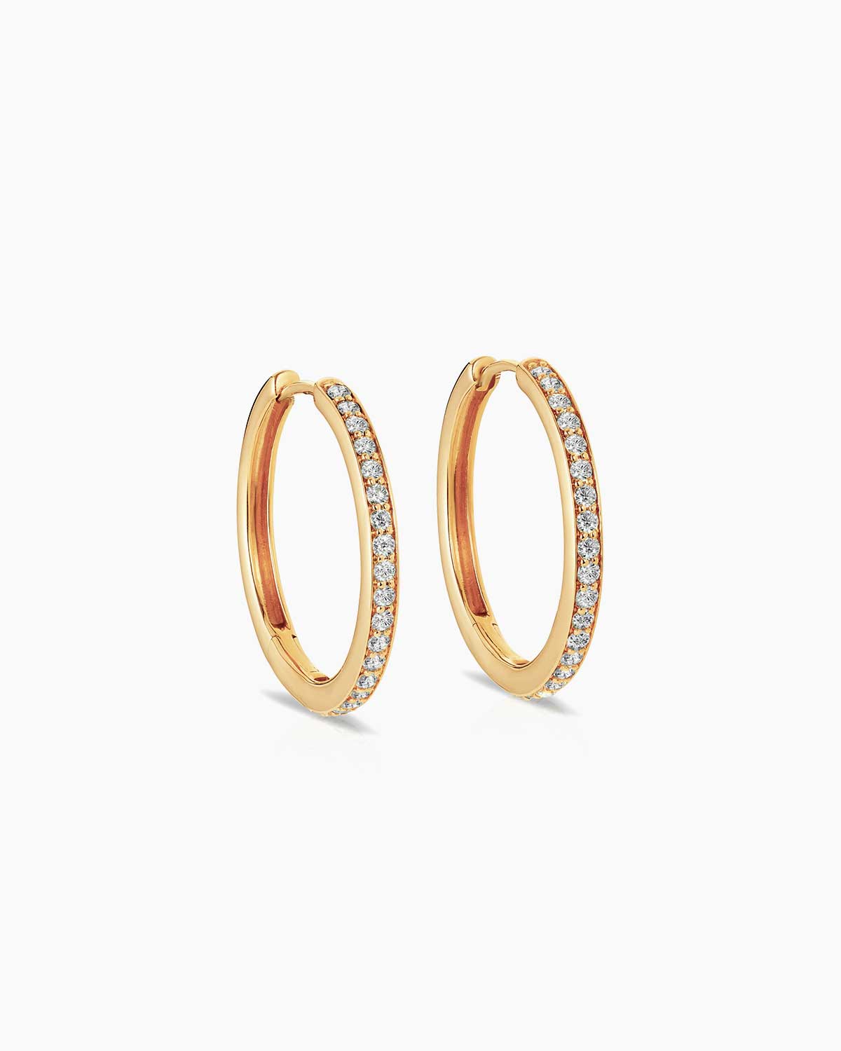 Diamond Demi Hoops
