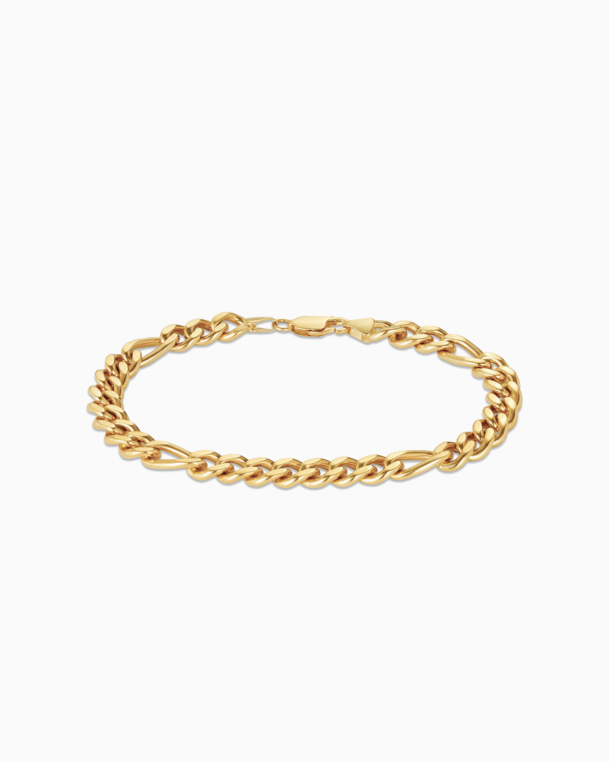 9K Yellow Gold Figaro Bracelet