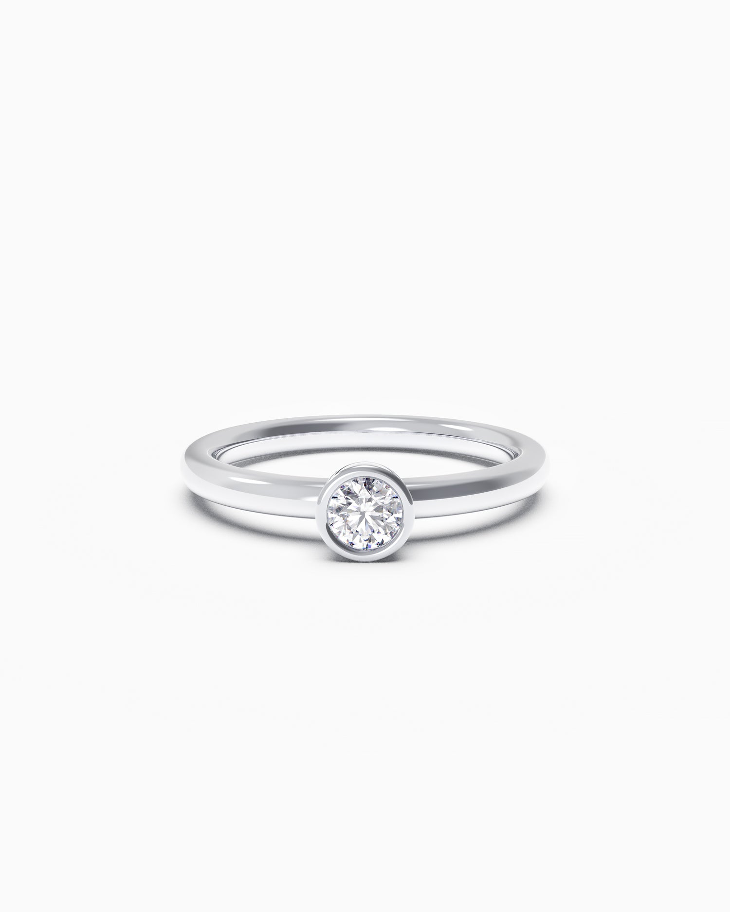 Bezel Set Diamond Stacker Ring