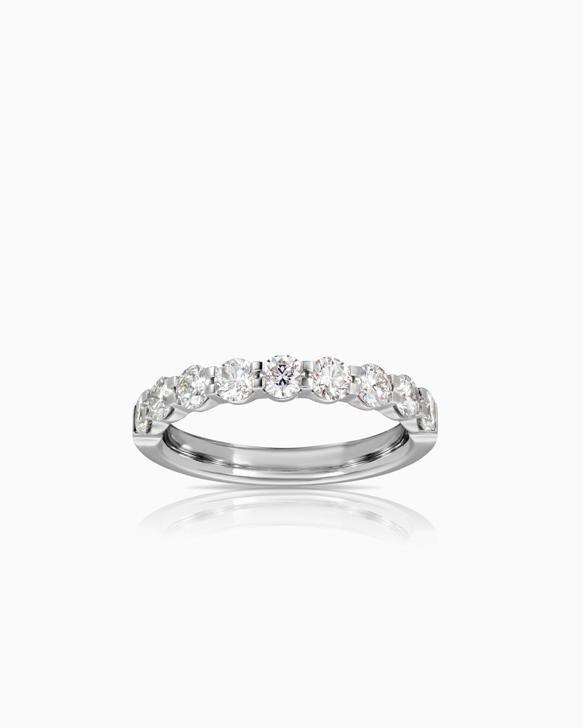 1.05ct 9 stone diamond wedding band by claude and me jewellery