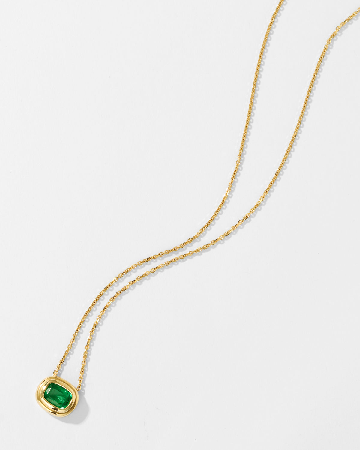 1.03ct Double Bezel Emerald Pendant