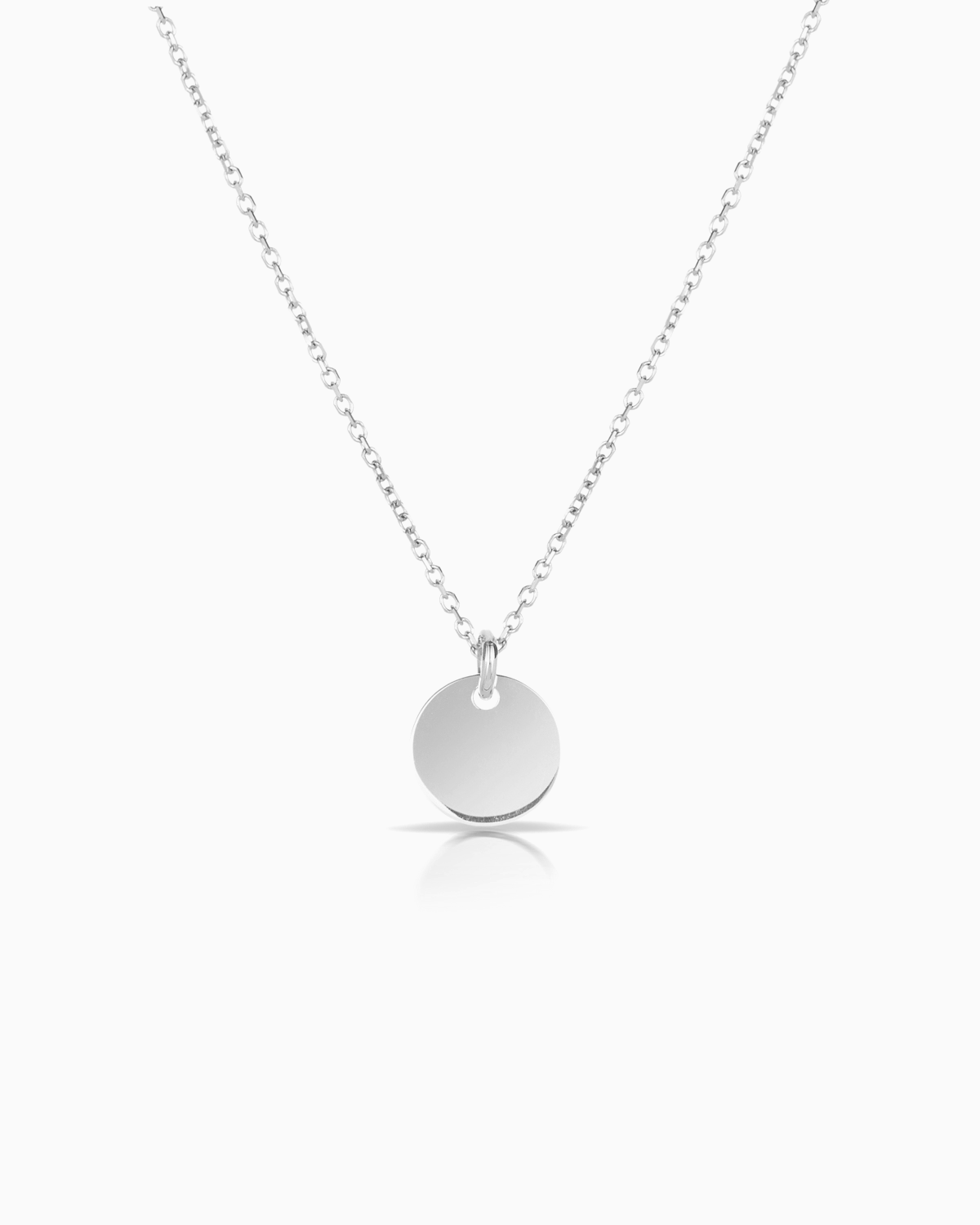 Fine Engravable Disc Necklace