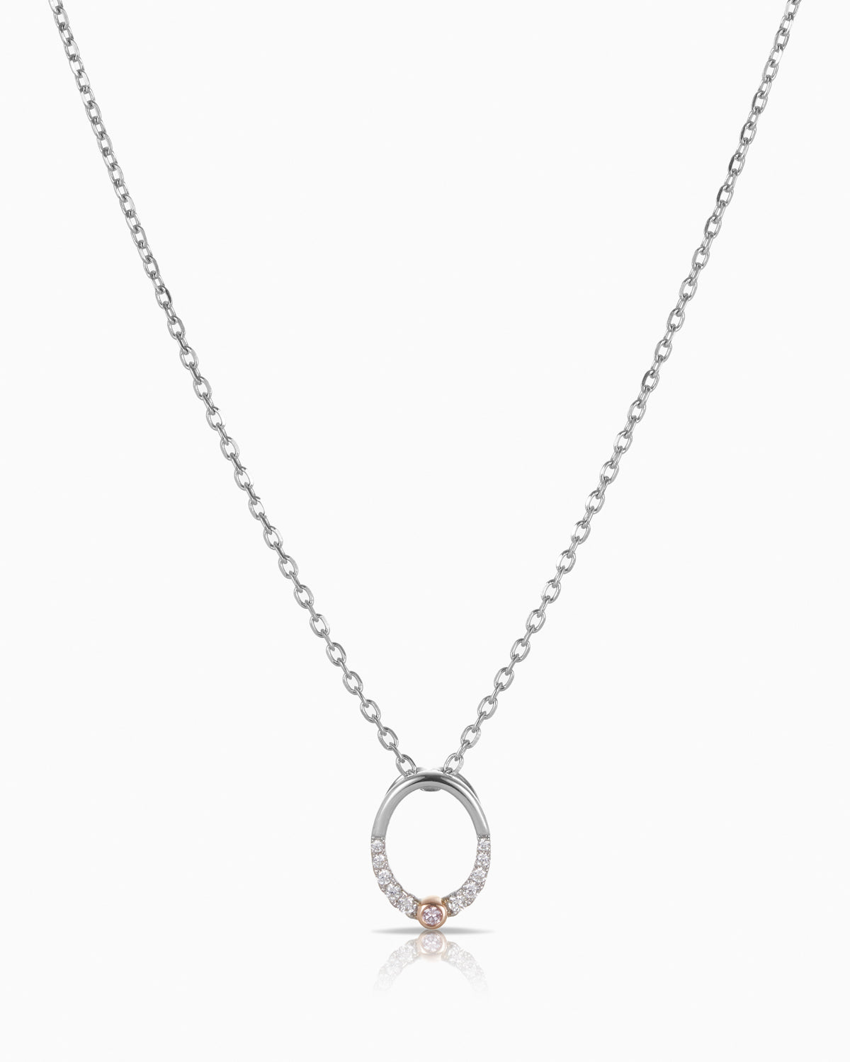 argyle pink diamond oval pendant
