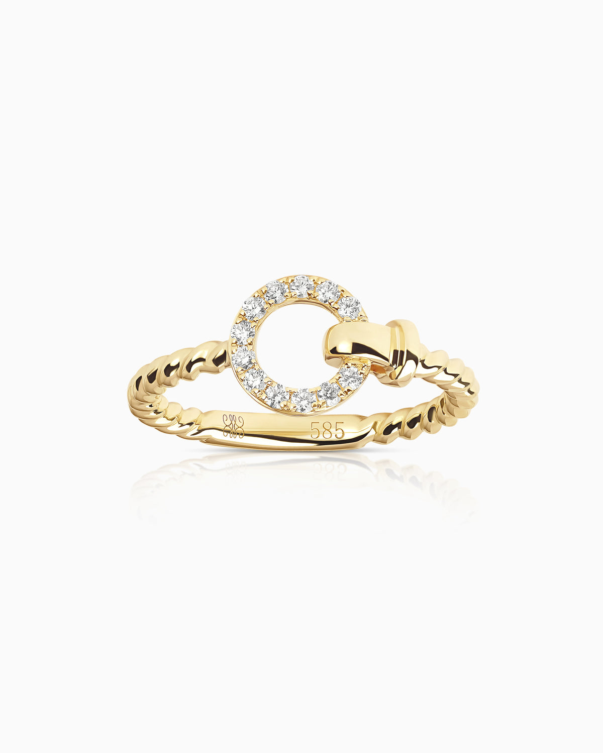 Equestrian Buckle Diamond Ring