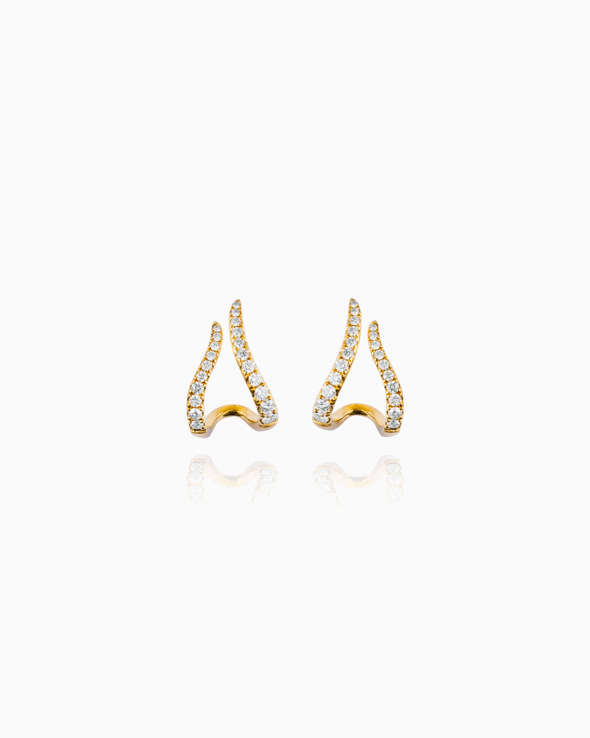 Two Flame Diamond Studs