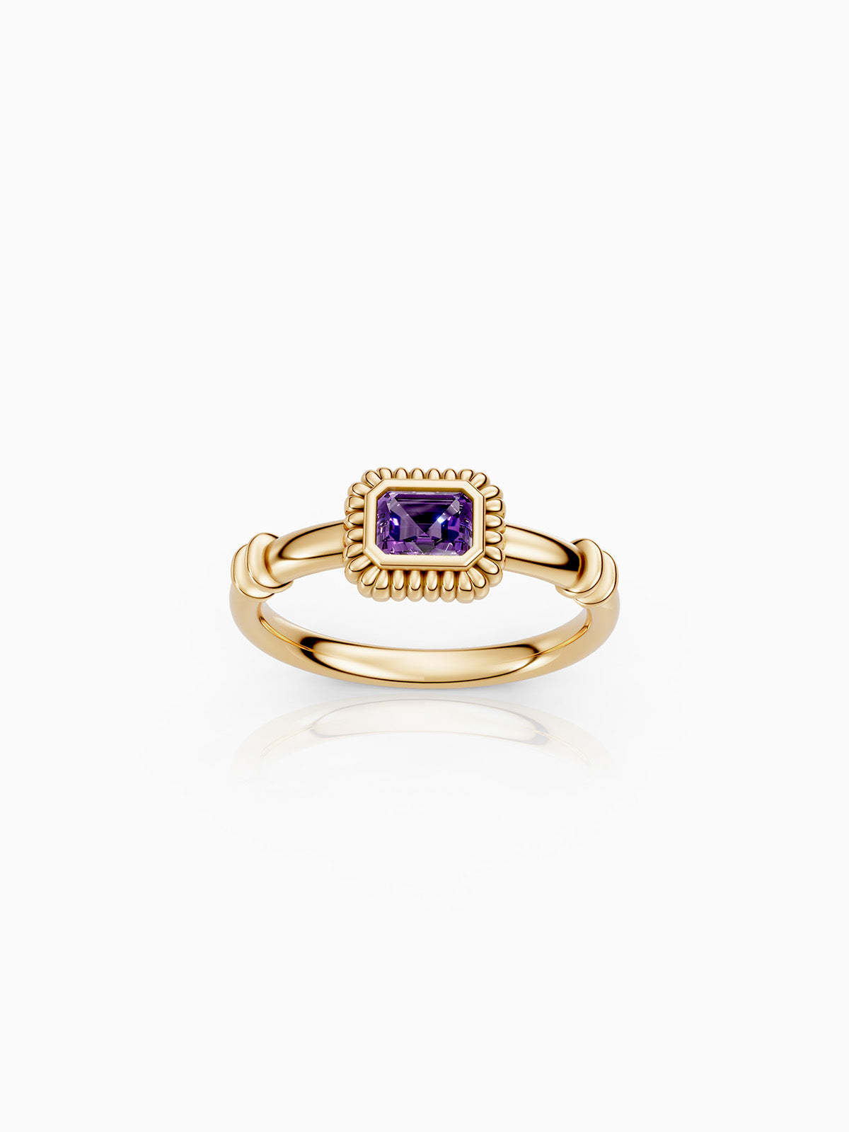 Fluted East West Victorian Dress Ring