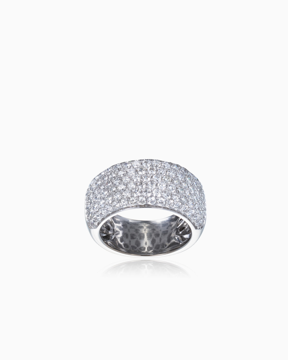 2.31ct pave diamond dress ring crafted in 18kwg by claude and me jewellery
