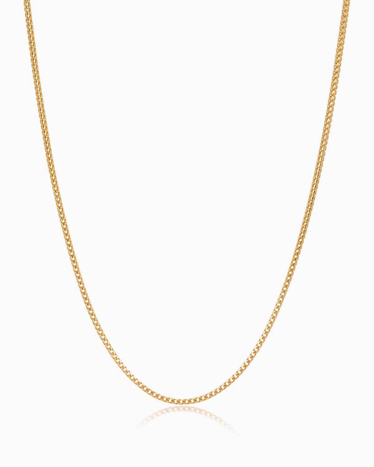18 karat yellow gold freya link chain by claude and me jewellery
