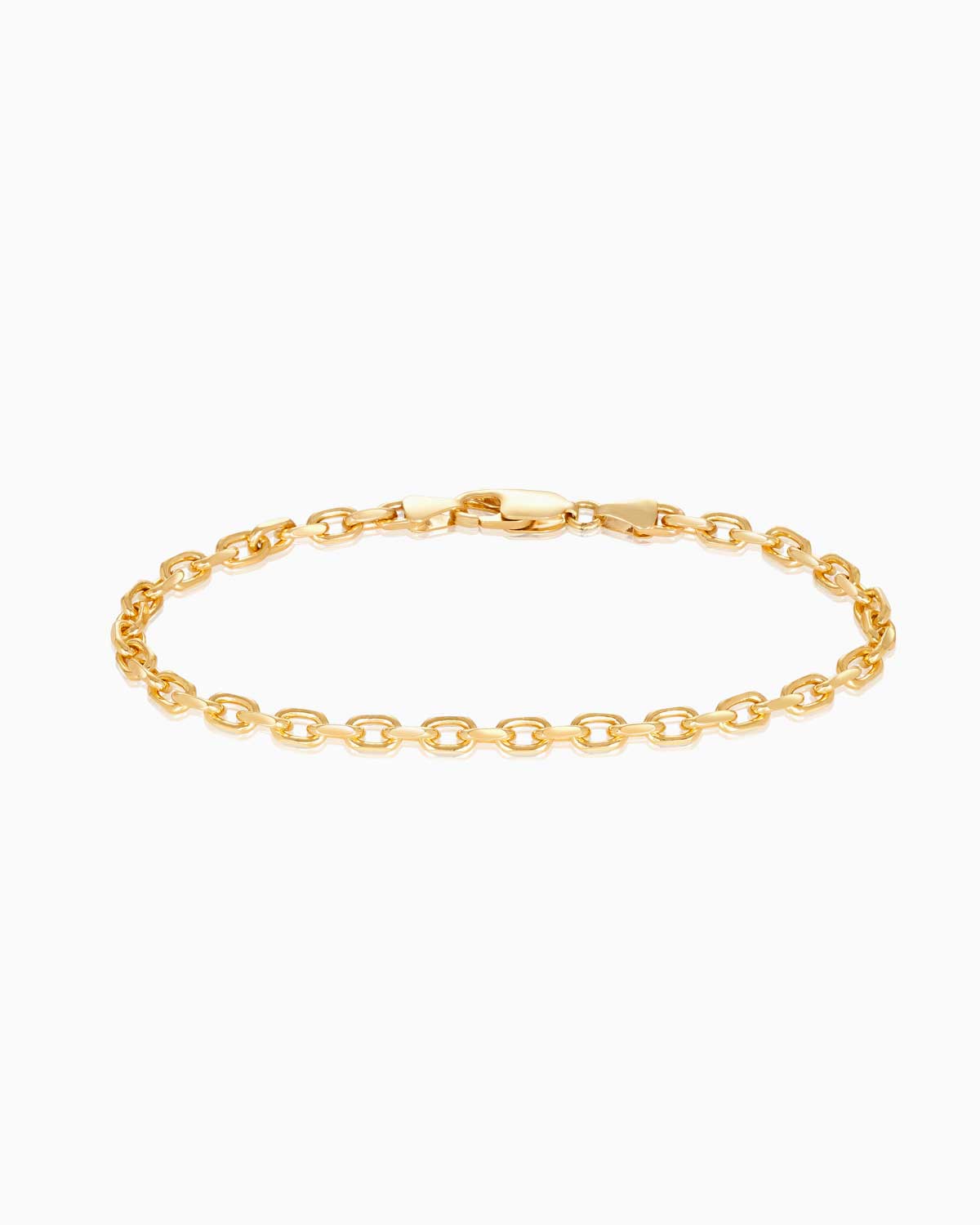 classique link 9 karat unisex gold bracelet