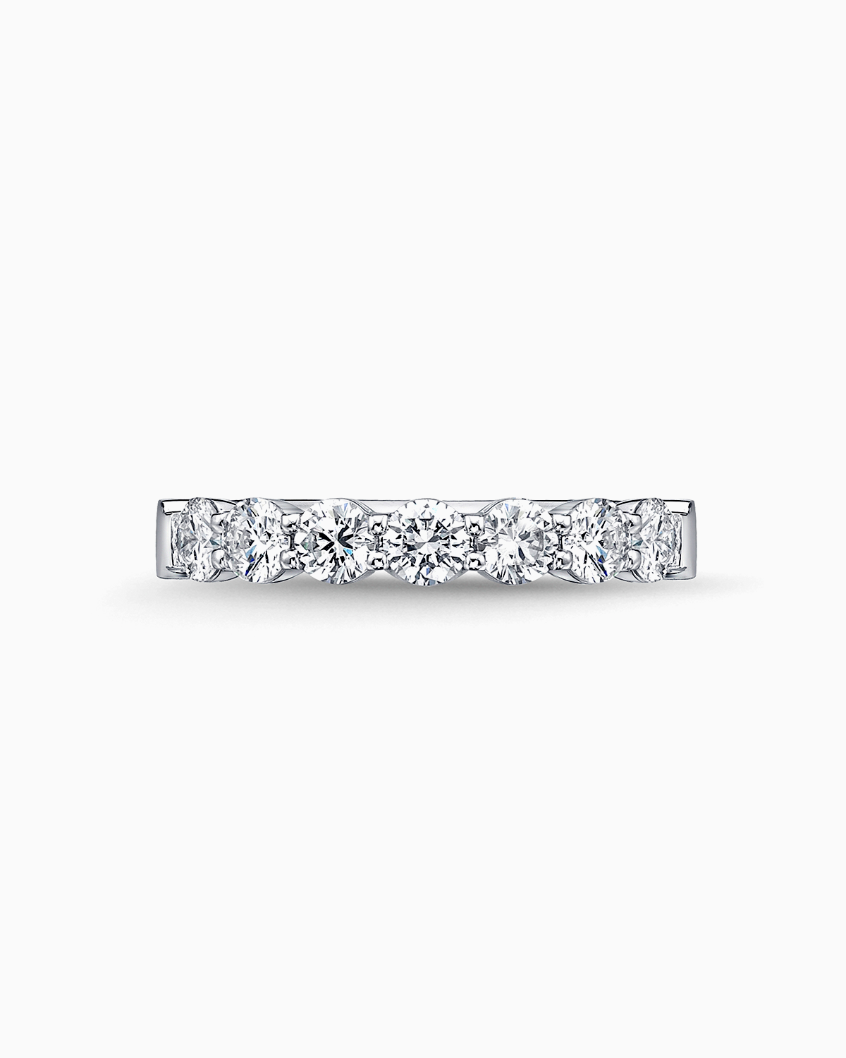 10 stone petit prong diamond ring in 18 karat white gold by claude and me jewellery